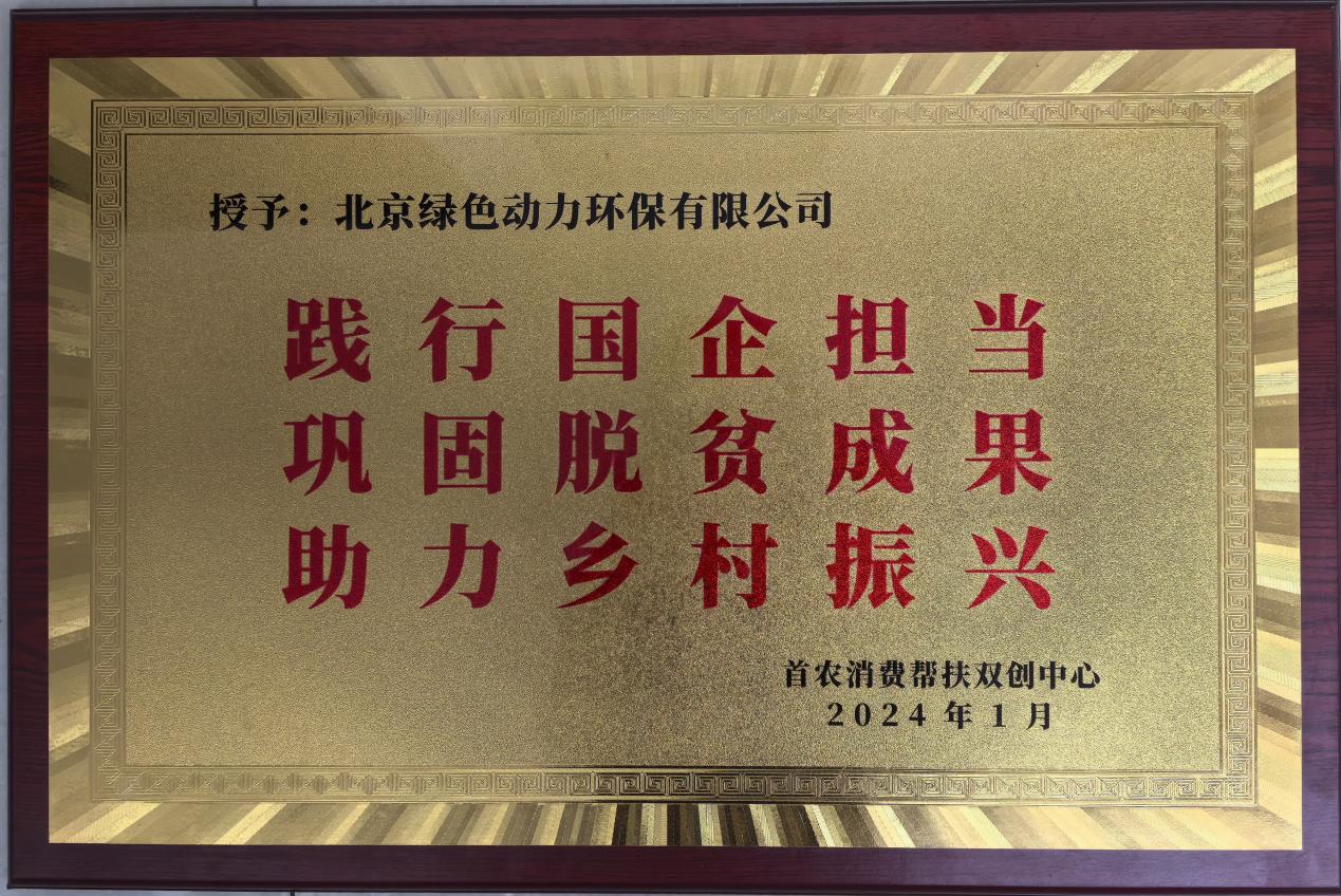 助力墟落振兴 北京市消耗帮扶双创中心赠匾致谢尊龙凯时